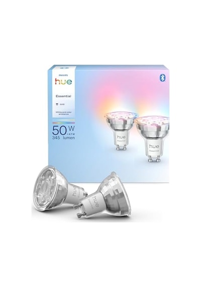 Hue Essential 4.7w Gu10 345 Lumen Renkli Akıllı Spot Ampul 2'li Ekopaket