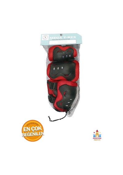 Çocuk 3'lü Koruyucu Set - Paten, Bisiklet Ve Scooter İçin Güvenliğin Anahtarı Kırmızı