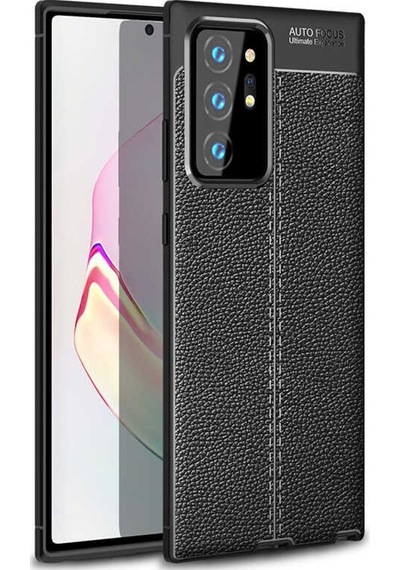 Galaxy Note 20 Ultra Kılıf Zore Niss Deri Desenli Silikon Kılıf