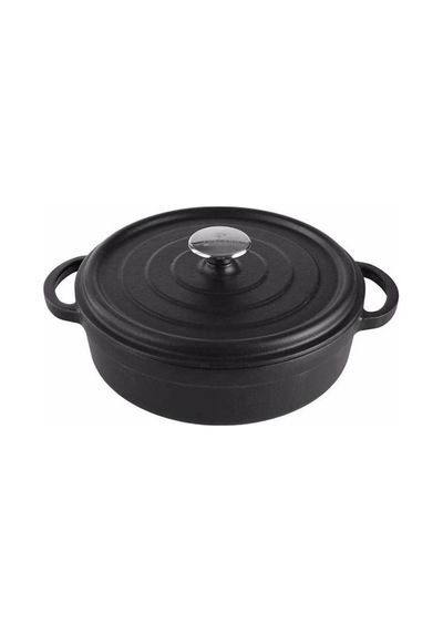 Porland Sapore Siyah Döküm Basık Tencere 28 Cm 04fst002573