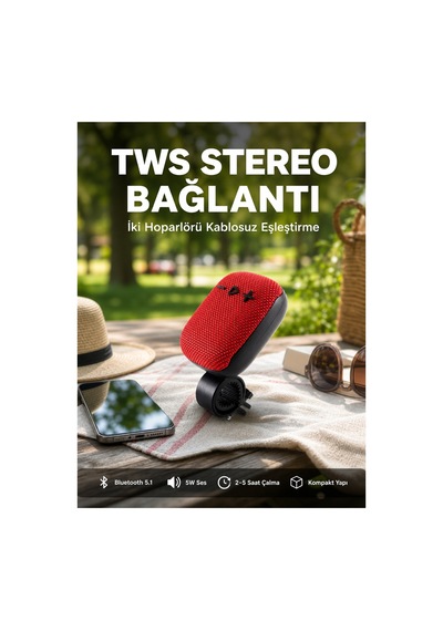 5w Hoparlör Güçlü Bas Ve Fm Radyo