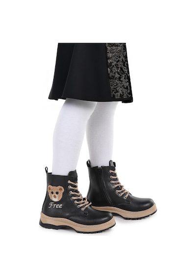 Kiko Kids Termo Taban Kız Çocuk Bot 625 Cilt Siyah Siyah