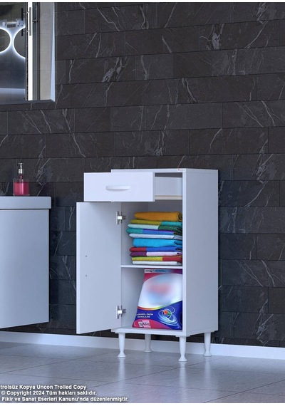 Eliusta Fre 50 Cm Çok Amaçlı Dolap 1 Raflı Tek Çekmeceli Banyo Mutfak Dolabı 50x88x32,5 Cm Organizer Dolap Beyaz Eliusta Fre 50 Cm Çok Amaçlı Dolap 1 Raflı Tek Çekmeceli Banyo Mutfak Dolabı 50x88x32,5 Cm Organizer Dolap Beyaz