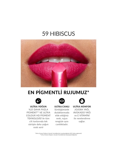 Avon Ultra Kremsi Ruj Hibiscus