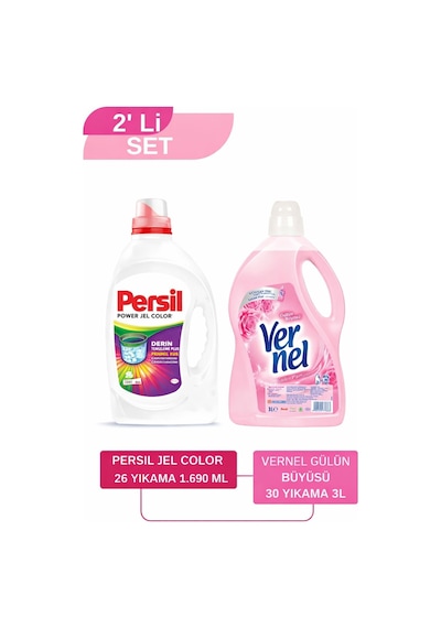 Vernel Gülün Büyüsü 3l + Persil Color Jel 26 Yıkama set-hnkdtj-5134-5992