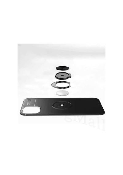Apple Uyumlu iPhone 11 Kılıf Zore Ravel Silikon Kapak Siyah-Mavi