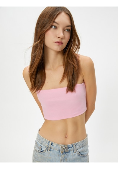 Koton Basic Crop Atlet İnce Askılı Ribanalı Pamuklu Slim Fit Pembe 4sal30059ık Gül Koton Basic Crop Atlet İnce Askılı Ribanalı Pamuklu Slim Fit Pembe 4sal30059ık Gül