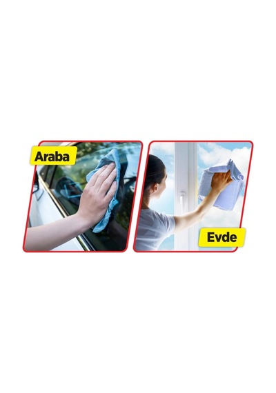 Automix Profesyonel Mikrofiber Cam Temizlik Havlusu Yüksek Emici Leke Bırakmaz 50X50 Cm Mavi