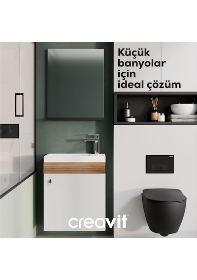 Creavit Elmas Lavabo Dolabı 45 Cm Beyaz-parlak Belly Beyaz - Legnano Creavit Elmas Lavabo Dolabı 45 Cm Beyaz-parlak Belly Beyaz - Legnano