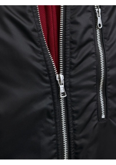 Jack & Jones Jack&jones Jcotrace Erkek Bomber Ceket 12301762 Siyah