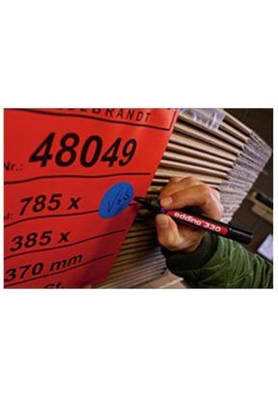Edding 330 Siyah Permanent Kesik Uç Marker Kalem Siyah