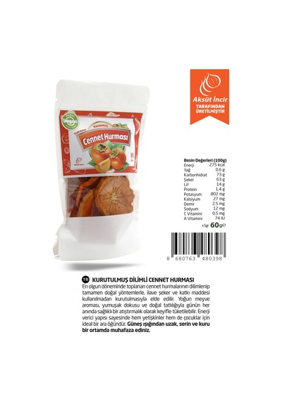 Kurutulmuş Cennet Hurması 60 G