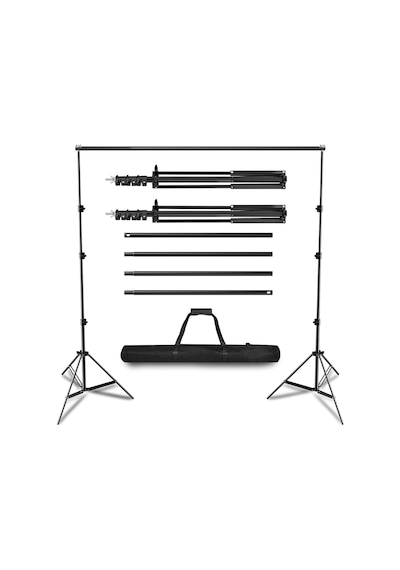 2,6 X 3 M / 8,5 X 10 Ft Taşıma Çantalı Ayarlanabilir Fotoğraf Standı Arka Plan Destek Sistemi K Standart