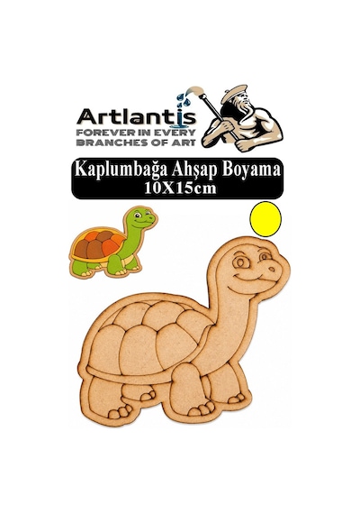 Ahşap Boyama Deniz Canlıları 1 Adet 10x15cm Boyama Figürü Etkinlik Çoçuk Gelişim Motor Beceri Kreş Anasınıfı Sarı