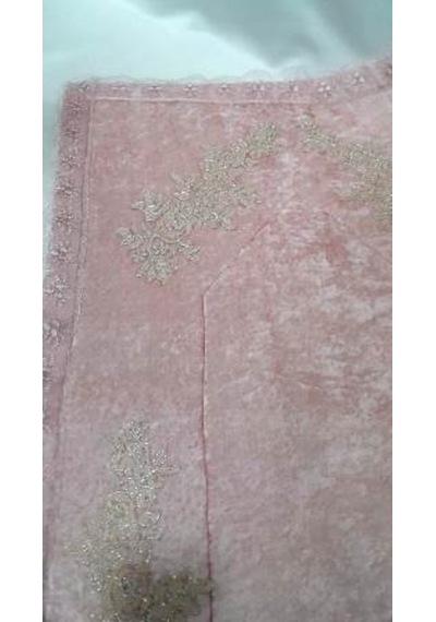 Çeyizlik Kadife Seccade Takımı Pudra Bohça Seti 4 Parça (325019909)