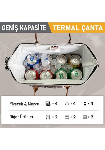 Ayrex Kadın Termal Çanta, Yalıtımlı Yemek Taşıma, Bayan Beslenme Çantası, Sızdırmaz Beslenme Kutusu, Yetişki Diğer