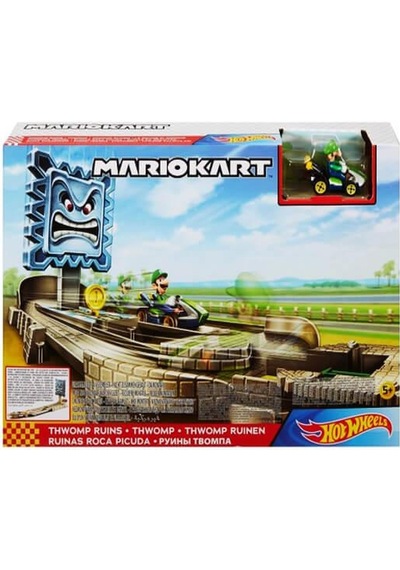 + 5 Yaş Mario Kart Thwomp Harabeleri Yarış Seti Gfy46 Hot Wheels