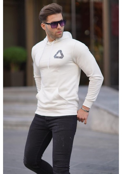 Madmext Madmext Beyaz Baskılı Sweatshirt 5303-beyaz Beyaz