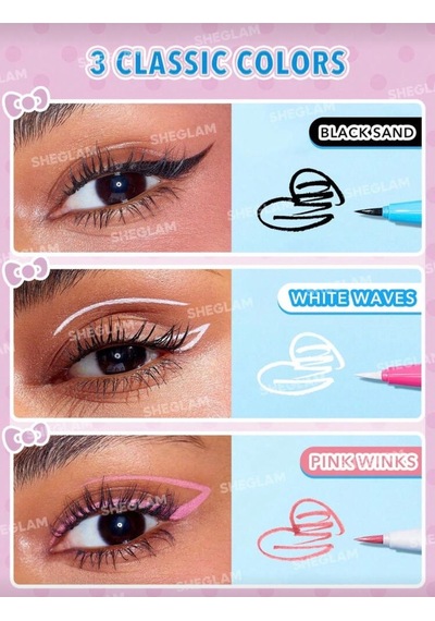 Hello Kitty Sheglam Make Waves Waterproof Eyeliner Pembe