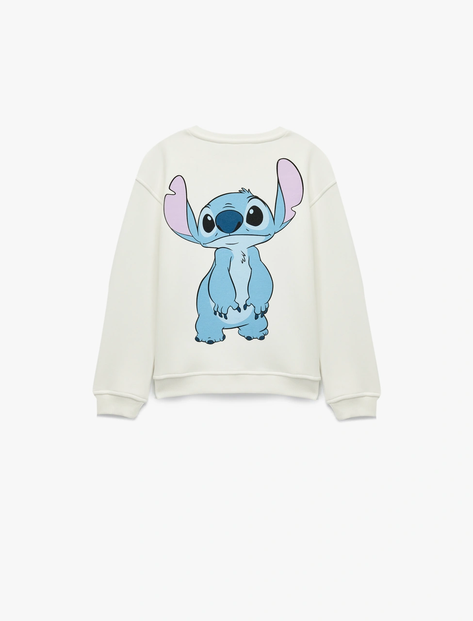 Koton Lisanslı Uzun Kollu Bisiklet Yaka Stitch Baskılı Sweatshirt Ekru 6wkg10439ak Ekru