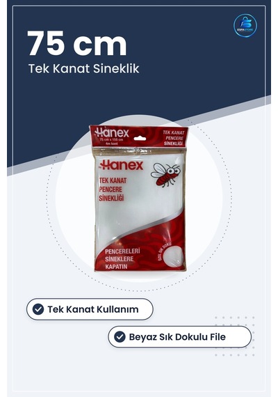 Tek Kanat Pencere Sinekliği 75 Cm X 150 Sinek Perdesi 4 M Bant Ba