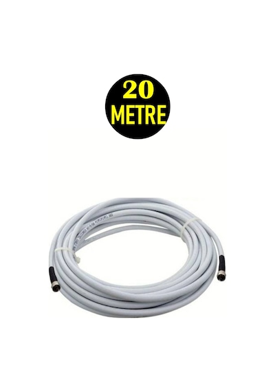 20 Metre Rg6/u4 Full Hd 3d 4k Anten Tv Çanak Uydu Lnb Kablosu 20mt.f Konnektör Takılı Hazır