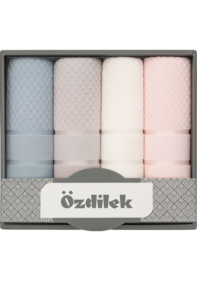 Özdilek Bright Parlak 4'lü Kutulu El-yüz Havlusu Çok Renkli