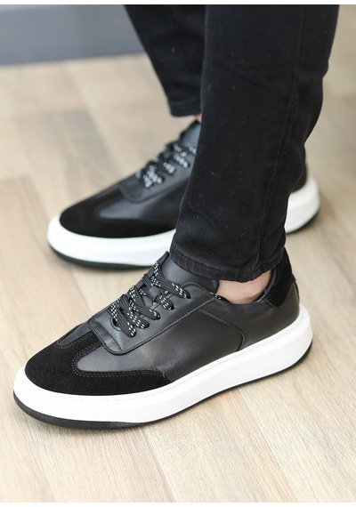 Hakiki Deri Günlük Rahat Erkek Sneaker Ayakkabı Vitre5865 001