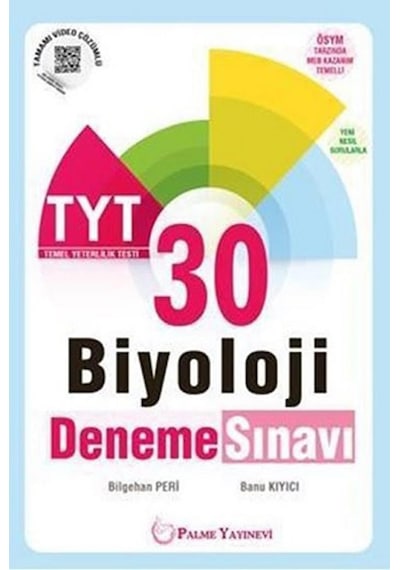 Palme Yayınları Tyt Biyoloji 30 Deneme  Sınavı