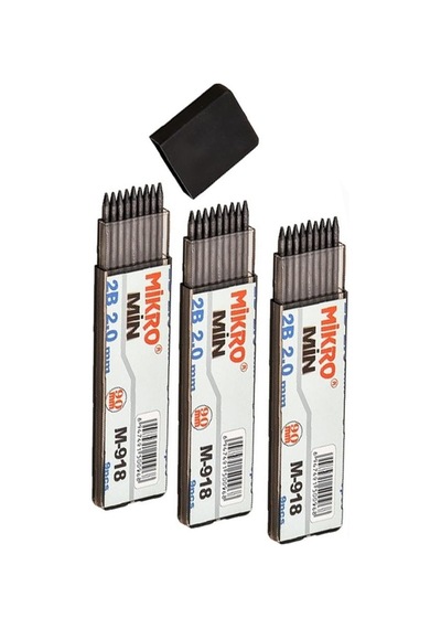 2.0 Mm Kalın Uçlu Versatil Kalem Faber Castell 1 Adet Ve 2.0 Mm Kalın Uç Siyah 3 Adet Kalın Uçlu Mekanik Kalem