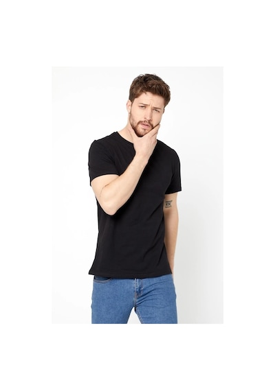MMetalic Erkek Çok Renkli T- Shirt Regular Fit Rahat Kesim Bisikle (549330284) Siyah