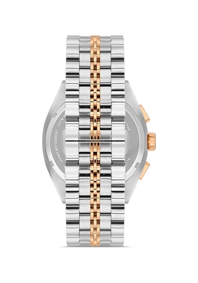 Wel2514m-7 Erkek Kol Saati Kronograf, Takvimli, Safir Cam, Rose & Gümüş, 5 Atm Su Geçirmez Rose Gold - Gümüş
