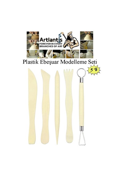 Plastik Ebeşuar Seti 5 Li 1 Paket Plastik Modelleme Modelaj Seti Kil Seramik Oyma Modelleme Kalemi Seti