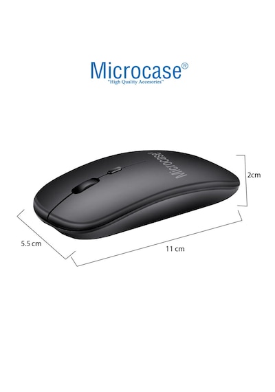 Microcase Tablet Ve Telefonlar İçin Bluetooth Touchpad Klavye Ve Mouse Set Siyah- Al5397 Siyah