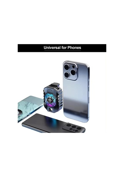 Gaming Telefon Sessiz Hava Soğutma Fan Derece Gösterge 2 Kademe Radyatör Sessiz Fan Telefon Soğutucu