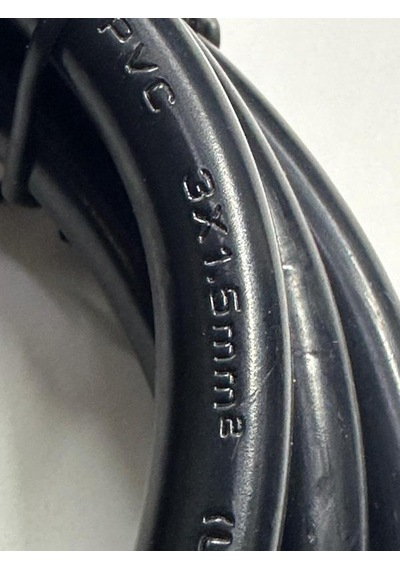 3 Metre 1.5mm Power Kablo 3 Metre 3x1.5mm Oluklu Power Kablo