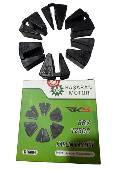 Rks Srv 125 Uyumlu Arka Jant Kaplin Lastiği 6'lı Set Sbr + Doğal Kauçuk -