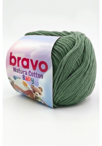 Natura Cotton Baby Yeşil 802 %100 Pamuk Örgü İpi 50 Gr 130 Mt