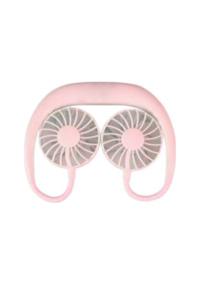 Giyilebilir Kablosuz Masling Şarjlı Taşınabilir Mini Fan Vantilatör Pembe