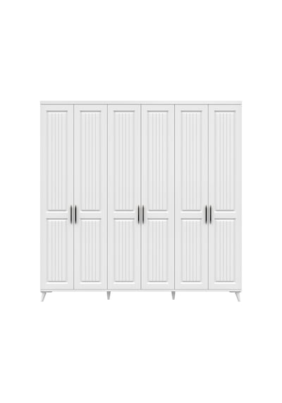 Adenna 6 Kapaklı Komple Mdf Beyaz Gardırop