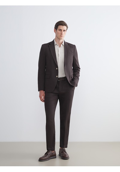 Lcw Busıness Kahverengi Slim Fit Gabardin Erkek Pantolon