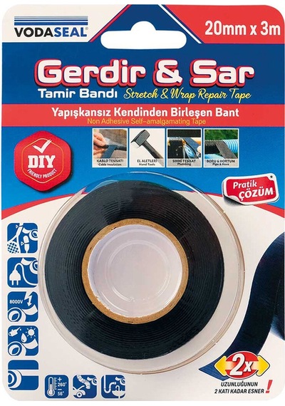 3 Adet Vodaseal Tamir Bandı Gerdir Ve Sar 20mm X 3mt