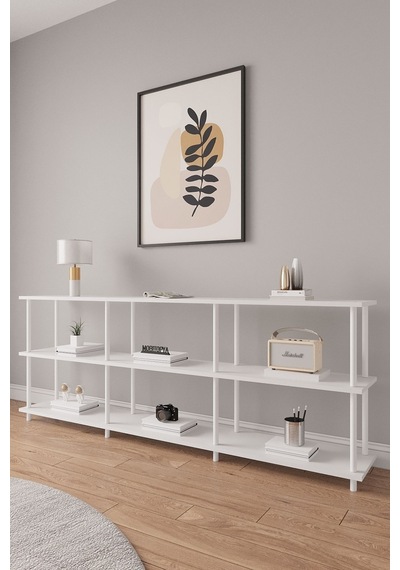 Çevir Kur 200 Cm Beyaz Bd Raflı Konsol 200 75 29 Cm Beyaz