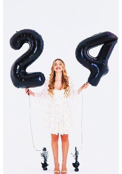 Beysüs Siyah 24 Rakam Folyo Balon Siyah