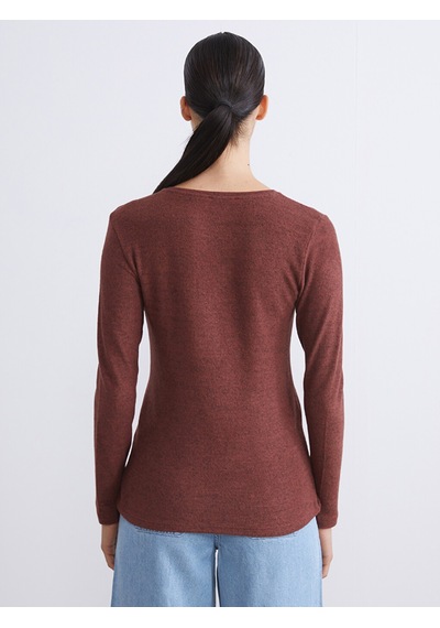Lcw Everyday Turuncu Bisiklet Yaka Kadın Body