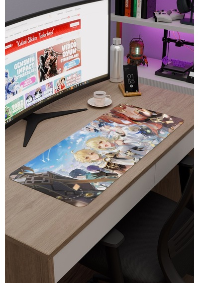 Aether Lumine Genshin Impact Anime Gacha V3 - 70x30 Xl Gaming Mouse Pad Fare Altlığı