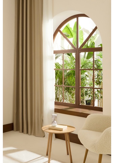 Kaşmir Home Harper Star Blackout Koyu Taş Perde 150x270 Cm Koyu Taş