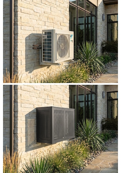 Klima Motoru/dış Ünite Gizleme/koruma Kafesi Xl 120x62x150 H Square Antrasit