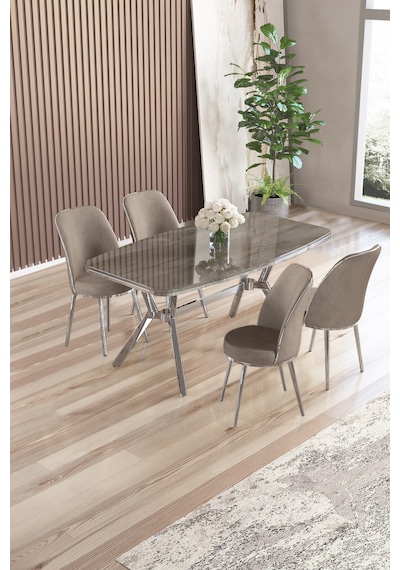 Canisa Lena Serisi 90x160 Antrasit Ironi Krom Kaplama Ayaklı Masa Takımı Ve 4 Cappucino Sandalye Antrasit İroni Masa Capucino Sandalye Ayaklar Krom Canisa Lena Serisi 90x160 Antrasit Ironi Krom Kaplama Ayaklı Masa Takımı Ve 4 Cappucino Sandalye Antrasit İroni Masa Capucino Sandalye Ayaklar Krom