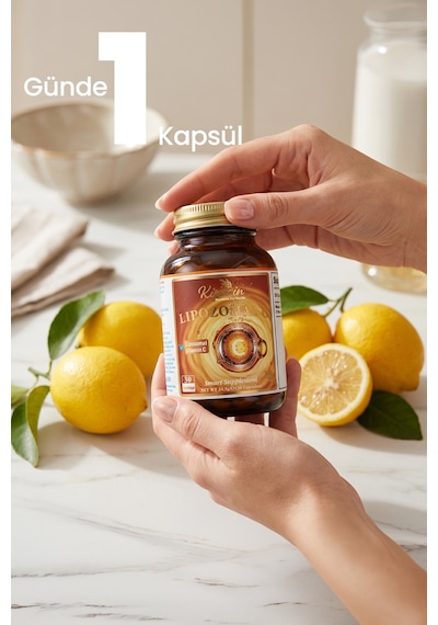 Lipozomal C Vitamini 500mg Lipozomal Kaplama İle Çok Yüksek Biyoaktif Akıllı Gıda Takviyesi 30 Kapsül